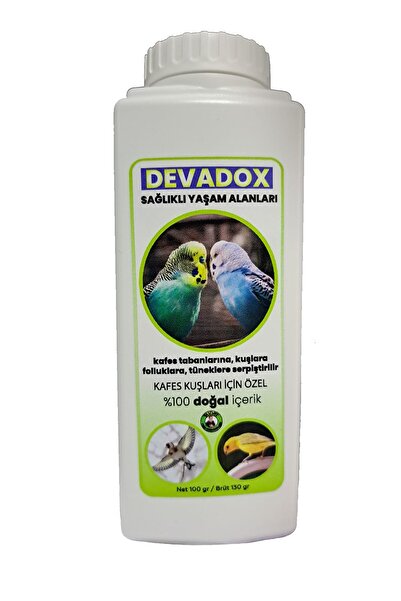 devavit Devadox Muhabbet Kuşu, Kanarya Için Doğal Bit Pire Tozu 100 gr