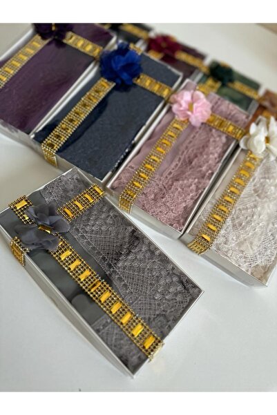 AGH Değerli Hediyeler Dağıtmalık Çeyizlik Bohça Özel Gün Hediyesi Anneler Günü Özel Şık Kutusunda Namaz Başörtüsü