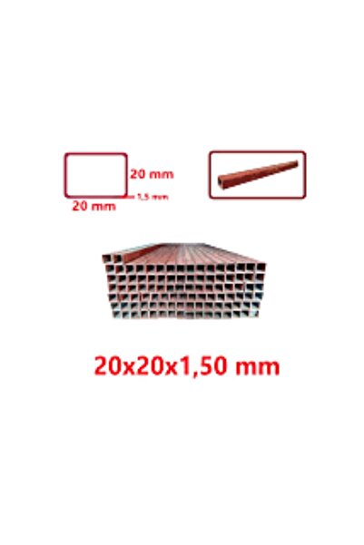 Metal Sepeti PROFİL 20X20X1.5MM (ASTAR KIRMIZI BOYALI 1.5 METRE)
