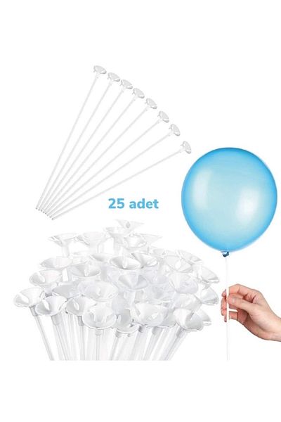 Chuva Balloon Stick Plastic 25 Pieces