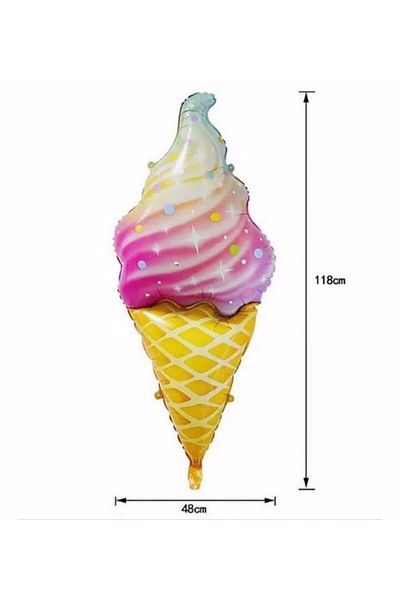 Parti Station Ice Cream 3 Year Old Balloon Set Star Balloon Foil Set Ice Cream Ice Cream Concept Birthday Set