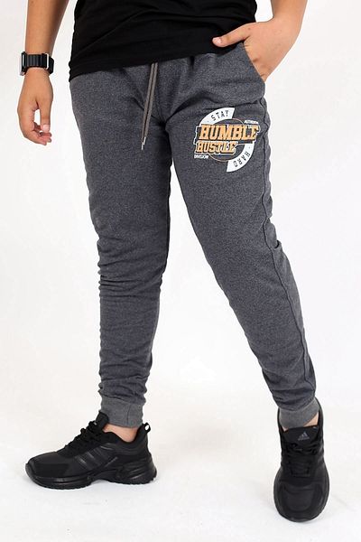 Çiggo Kids Pantaloni de trening casual Humble Hustle, cu imprimeu iluminator