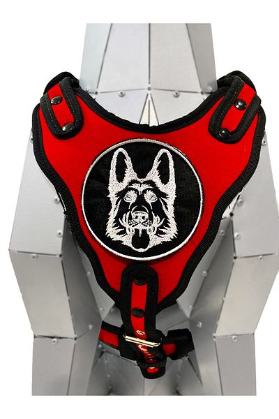 Tasma Market Red K9 German Shepherd Dog Chest Collar Breast Collar