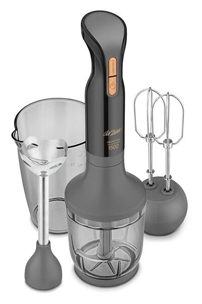 Arzum طقم خلاط يدوي بروستيك مريح 1500 واط أسود - AR1014