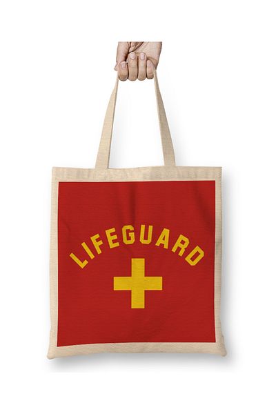 Baskı Dükkanı Baywatch Lifeguard υφασμάτινη τσάντα με μακριά λαβή