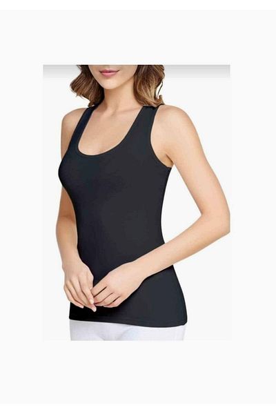 Tutku Women's Thick Strap Elastane Lycra Undershirt 5 Pieces New Season