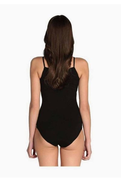 Tutku Women's Black Thin Strap Snap-On Undershirt New Season (7 Economical Package)