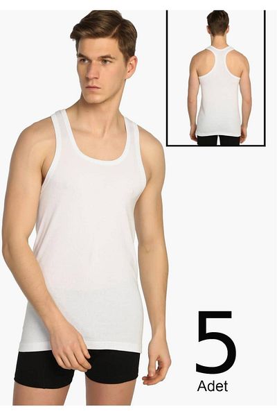 Tutku Men's White 9 Pack Ribbed Sports Athlete Elf568tccm9 New Season