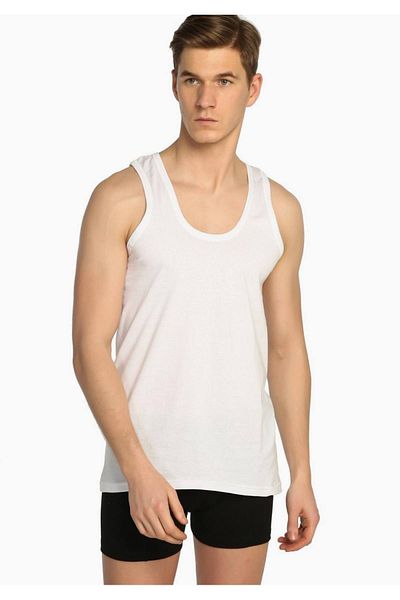 Tutku Ανδρικό λευκό 6 πακέτο Classic Tank Top Elf568tccm6 Νέα σεζόν