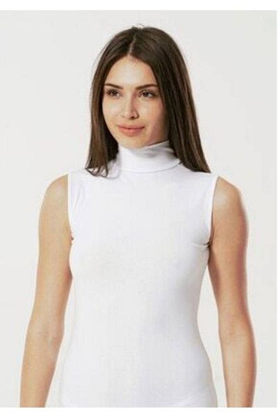 Şahinler Turtleneck White Sleeveless Undershirt - New Season (11 Economic Pack)