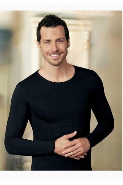 Şahinler Long Sleeve Lycra Single Jersey Undershirt Black M New Season (6 Pieces Economical Package)
