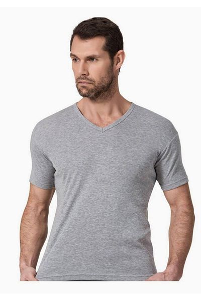 Namaldı New Season Ribbed Men's V-Neck - Pack of 12
