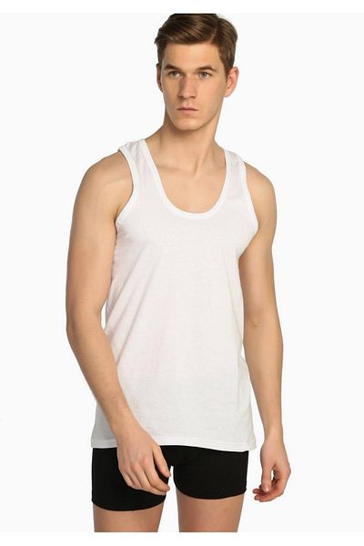 Tutku Ανδρικό λευκό 2 Pack Classic Athlete Elf568tccm2 Νέα σεζόν