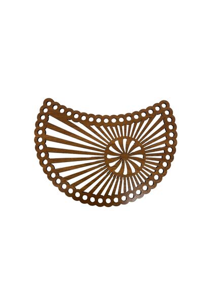 aladepo Дървена торба с ръб, орех (20x15)