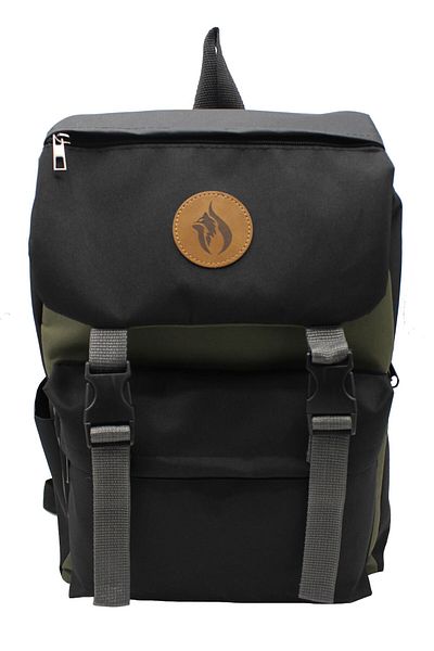 Bläck Αδιάβροχο Imperteks Fabric Unisex Μαύρο-πράσινο σακίδιο πλάτης και σχολική τσάντα 310