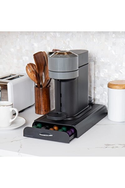 Franco Mind Reader "Anchor" for 50 Nespresso capsules, Black Coffee Pod Stora...