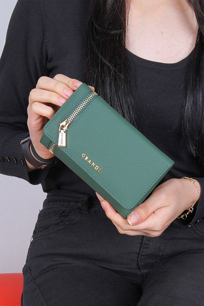 Grande 2639 Genuine Leather Women's Wallet Green