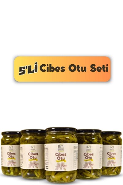 EGEYE DÖNÜŞ 5'li Cibes Otu Konserve - (Meze ve Salata İçin Yemeğe Hazır Cibez) - 5 Adet * 650 Gr.