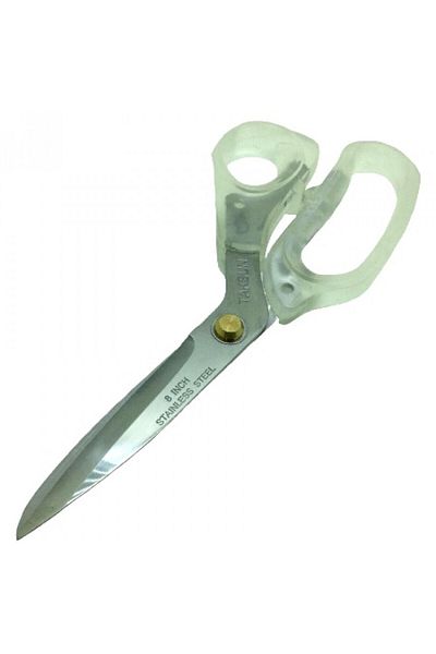 ATMACA TUHAFİYE Transparent Handle Steel Tailor Scissors 21 Cm - 8 Inch Tailor Scissors - Fabric Scissors