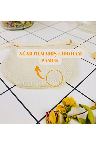 YOFU Kumaş Demlik Çay Kesesi Çay Demleme Filtresi Çay Kahve Filtresi Yıkanabilir, Organik, %100 Ham Pamuk