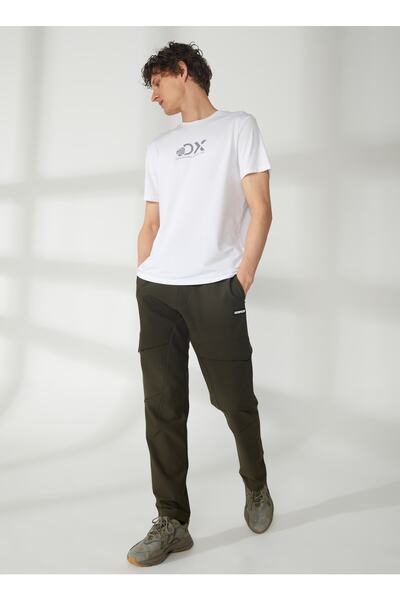 Caterpillar Lastikli Bel Normal Paça Classic Fit Haki Erkek Kargo Pantolon E-men