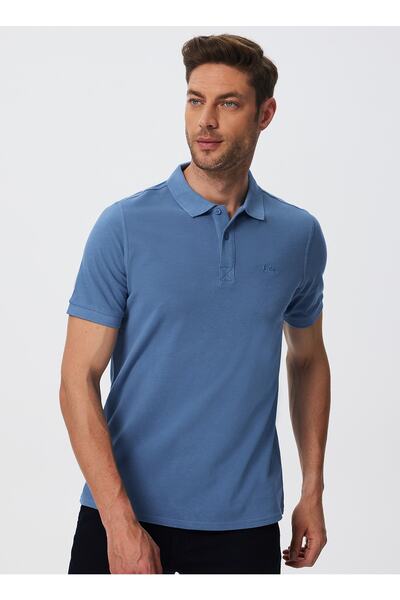 Lee Cooper Тъмносиня мъжка тениска с поло яка 232 Lcm242037 Newmixed Тъмносиня