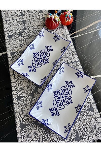 Areyma Isırgan Model 2’li Dalgalı Büyük Boy Sunum Tabağı