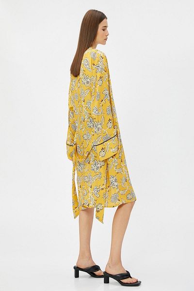 Koton Women's Mustard Patterned Jacket