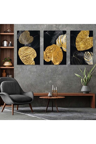 Zevahir Mobilya Dekorasyon Abstract Pattern 3 Piece Mdf Table Set