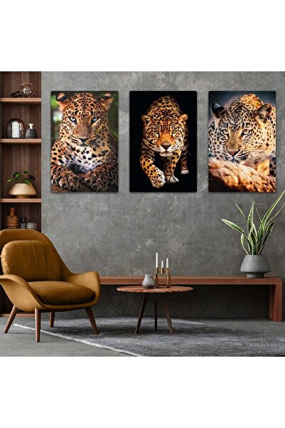 Zevahir Mobilya Dekorasyon Triple Mdf Cheetah Table Set