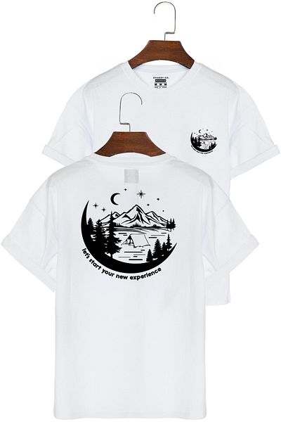 GHASSY CO. Unisex μπλουζάκι με στάμπα για πλάτη και στήθος Aydoga για εξωτερικούς χώρους κανονικό Oversize