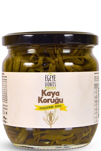 EGEYE DÖNÜŞ Kaya Koruğu Konserve - (meze Ve Salata Için Yemeğe Hazır Kaya Yosunu Ege Otları Kavanoz) - 400 Gr.