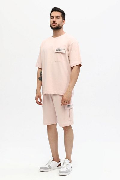 Owut Collection Ανδρικό σετ σορτς 100% βαμβακερό με τυπωμένο κομμένο γράμμα