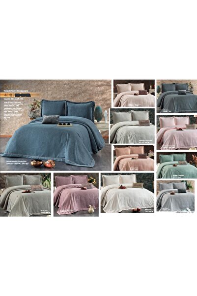 Güzide Evita Bedspread Double Smoke Blue