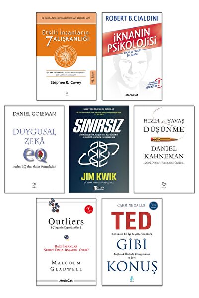 MediaCat Kitapları İknanın Psikolojisi Ted Gibi Konuş Outliers Çizginin Dışın...