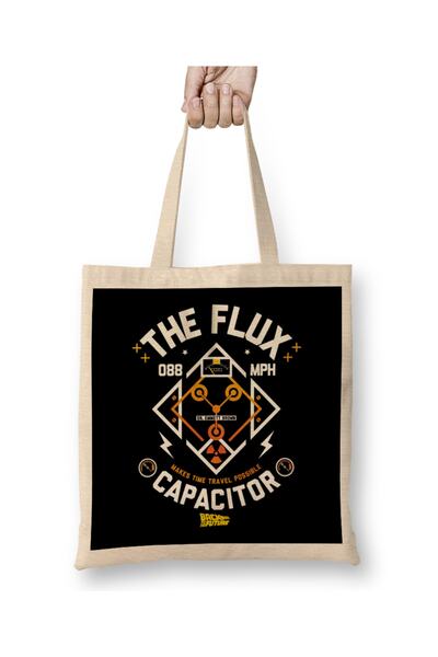Baskı Dükkanı Povratak u budućnost Flux Capacitor tkanina Torba duga Sa ručkom
