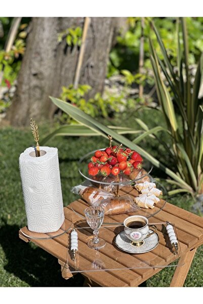 lamoonhome Sunum Daire Tepsi / Gold Bombe Kuplu