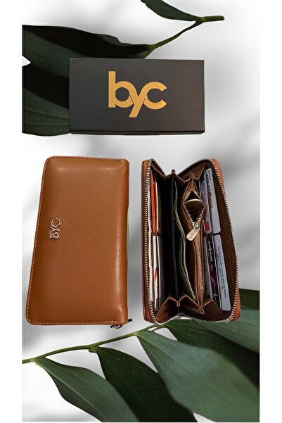 BYC BERYA Kadın Taba Renk Düz Desen Kartlık Ve Bozuk Para Bölmeli Fermuarlı K...