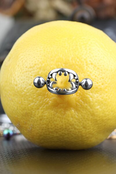 depozoom 316l Cerrahi Çelik Göğüs Ucu Nipple/meme Etnik Tasarım Vampir Pierci...