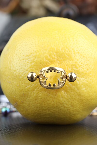 depozoom 316l Cerrahi Çelik Göğüs Ucu Nipple/meme Etnik Tasarım Vampir Pierci...