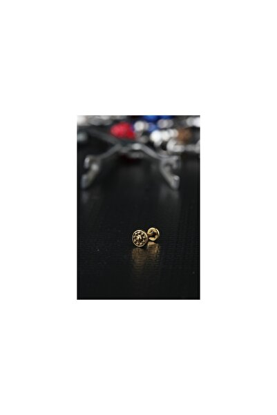 depozoom Etnik Noktalı Daire Altın Tragus Helix Conch Cerrahi Çelik Piercing