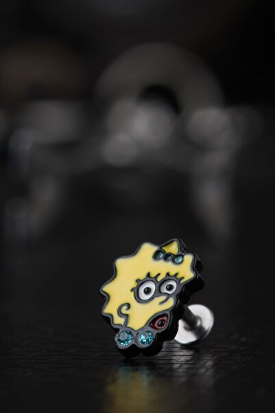 depozoom 316l Cerrahi Çelik Tragus Kıkırdak Helix Labret Anime Maggie Simpson...
