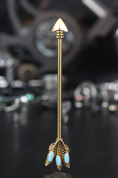 depozoom 316l Cerrahi Çelik Ok Köprü Piercing Gold