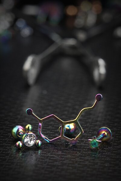 depozoom Cerrahi Çelik Kıkırdak Helix Zirkon Taşlı Piercing Set