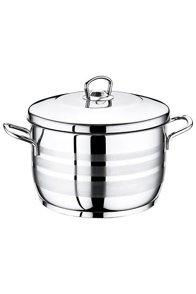 CENGİZ Safinox Flavia Steel Deep Pot 30x18 Cm - 12.7 Liter