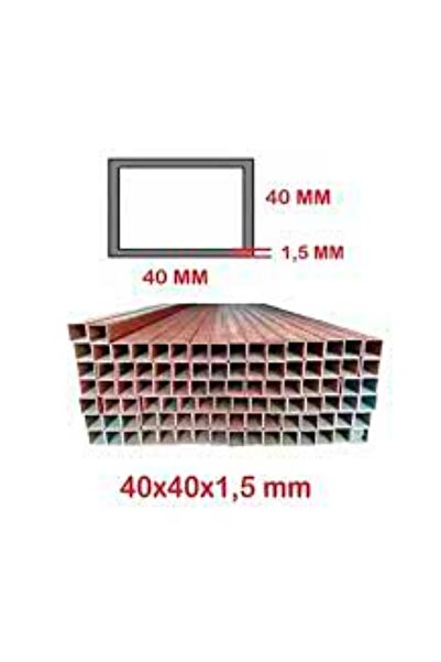 Metal Sepeti 40X40X1.5MM PROFİL(ASTAR KIRMIZI BOYALI 3 METRE)