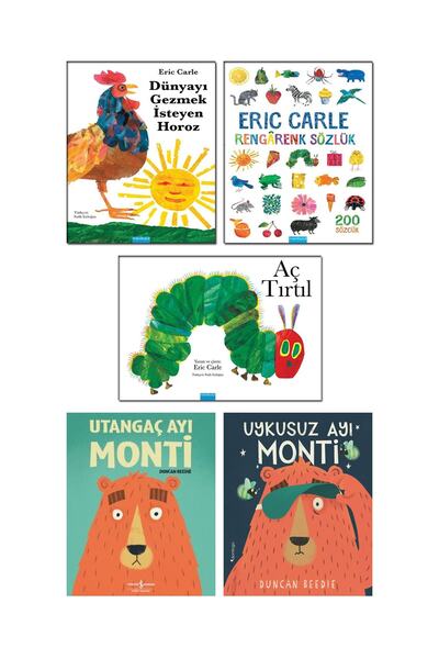 TÜRKİYE İŞ BANKASI KÜLTÜR YAYINLARI Utangaç Ayı Uykusuz Ayı Monti Aç Tırtıl D...