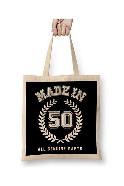Baskı Dükkanı 1950 Fabricat în 50 de piese originale Geantă din pânză cu mâner lung