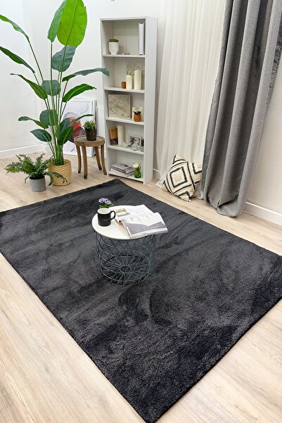 MYHOME HALI Tampa Shagy Uzun Tüylü Antrasit Makine Halısı