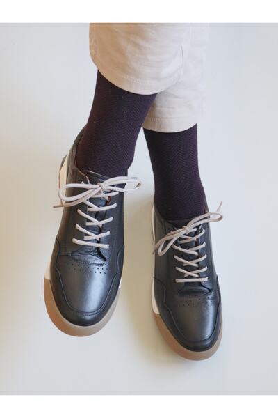 Emiliano Basco Fuji - Burgundy Bamboo Herringbone Men's Socks